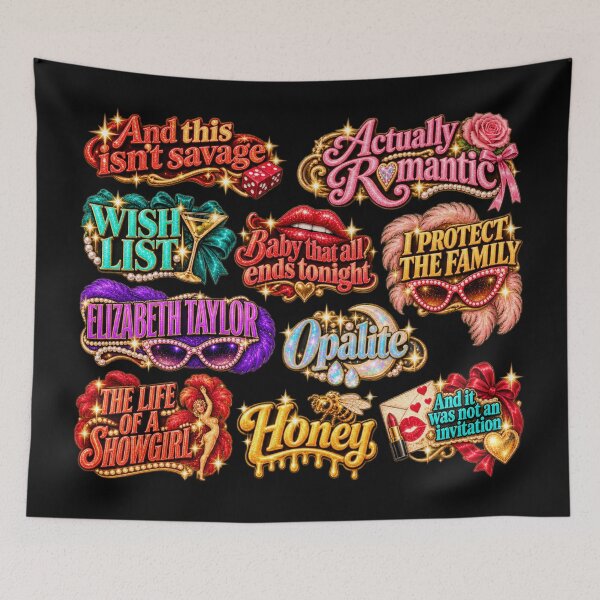 Item preview, Life of a Showgirl Sticker Pack - Lyrics and songs - 3D Taylor Swift designed and sold by taylorvinyls.