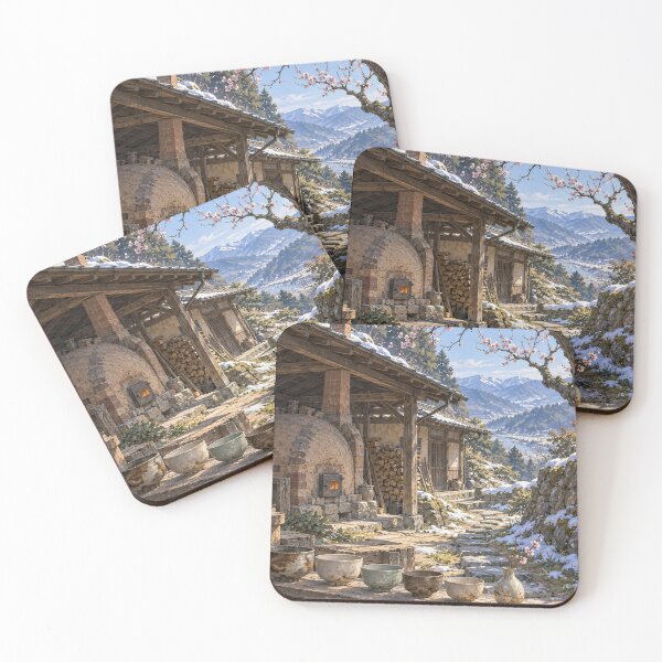 Item preview, Japanese Pottery Workshop – Spring Blossoms and Snowy Mountains designed and sold by DreamCraze.