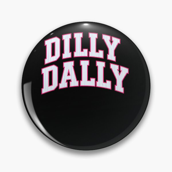 Item preview, Dilly Dally Pink Varsity Baseball Graphic T-Shirt designed and sold by justinhmorton.