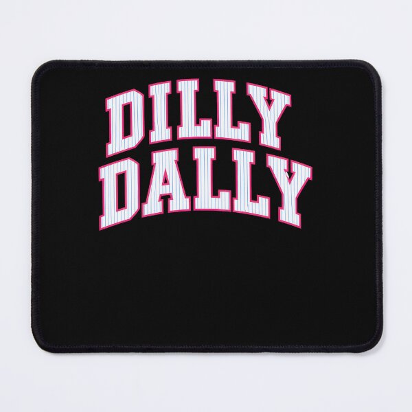 Item preview, Dilly Dally Pink Varsity Baseball Graphic T-Shirt designed and sold by justinhmorton.