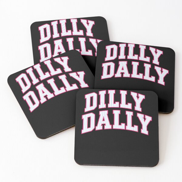 Item preview, Dilly Dally Pink Varsity Baseball Graphic T-Shirt designed and sold by justinhmorton.