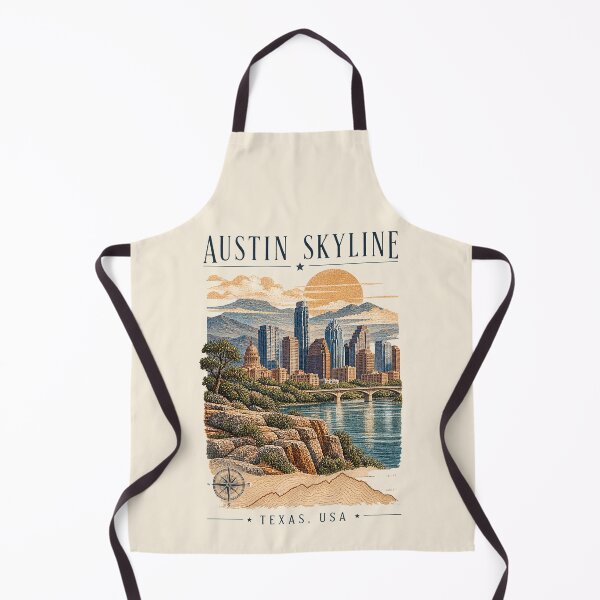 Item preview, Austin Skyline, Austin, USA [Western Illustration] designed and sold by elektronen.