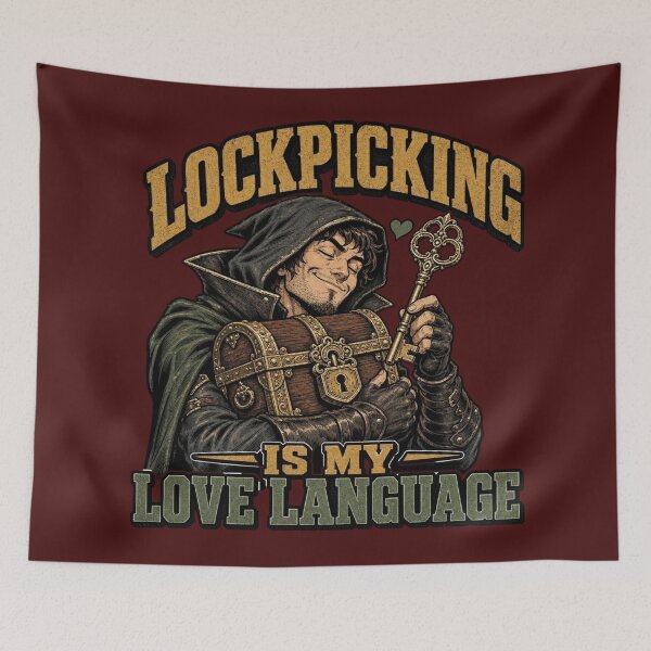 Item preview, Lockpicking Is My Love Language Rogue Chest Tabletop RPG  designed and sold by Dice_Goblin_Studio.