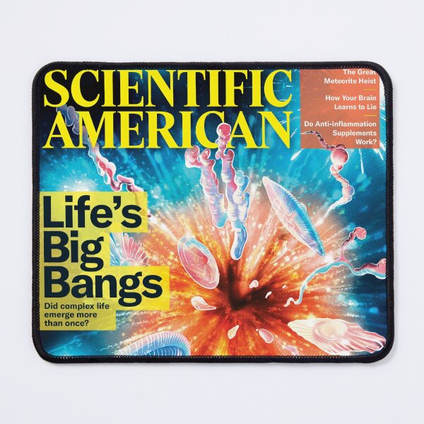 Item preview, Scientific American Magazine Cover Fan Art Original Custom Vintage Science Physics Biology Poster Wall Art Tee Design designed and sold by Cool Robot Bro..