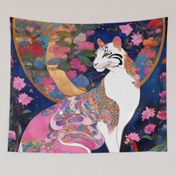 Item preview, Golden Moon Garden Tiger designed and sold by TheDarkWardrobe.
