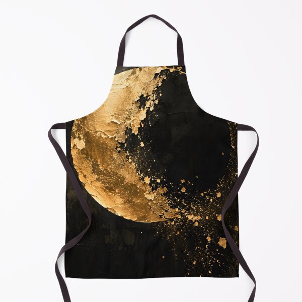 Item preview, Golden Eclipse – Black & Gold Abstract Art designed and sold by bauschberts.