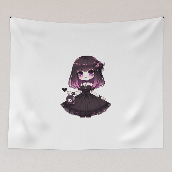 Item preview, Lisa Kawaii Anime Goth Girl designed and sold by StickyGuys.