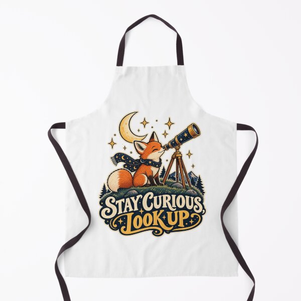 Item preview, Stay Curious, Look Up — Stargazing Fox designed and sold by Good Mood Foundry.