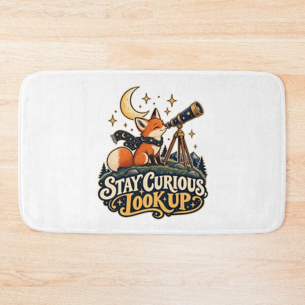 Item preview, Stay Curious, Look Up — Stargazing Fox designed and sold by Good Mood Foundry.