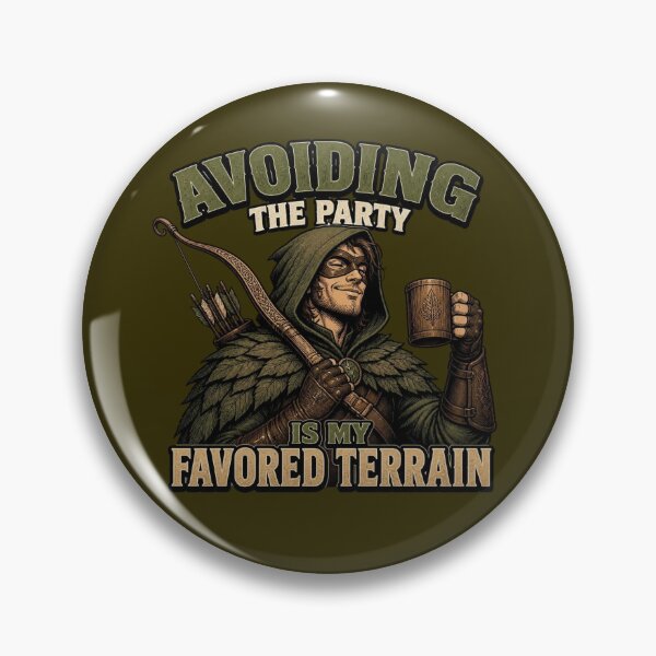 Item preview, Avoiding The Party Is My Favored Terrain Ranger RPG designed and sold by Dice_Goblin_Studio.