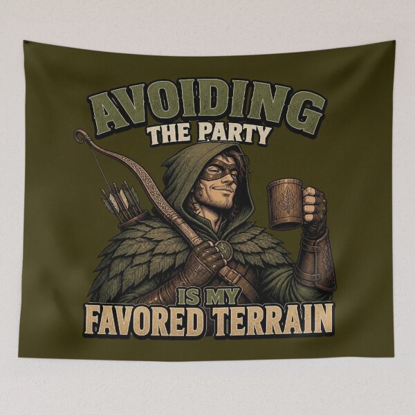 Item preview, Avoiding The Party Is My Favored Terrain Ranger RPG designed and sold by Dice_Goblin_Studio.