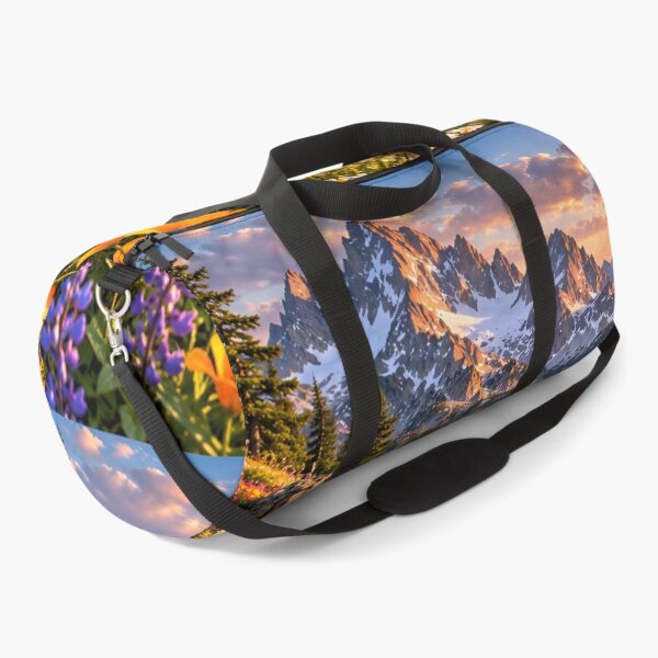 Item preview, Mountain Wildflower Lake Sunset Alpine Landscape Wall Art designed and sold by IRON SIREN.