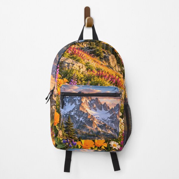 Item preview, Mountain Wildflower Lake Sunset Alpine Landscape Wall Art designed and sold by IRON SIREN.