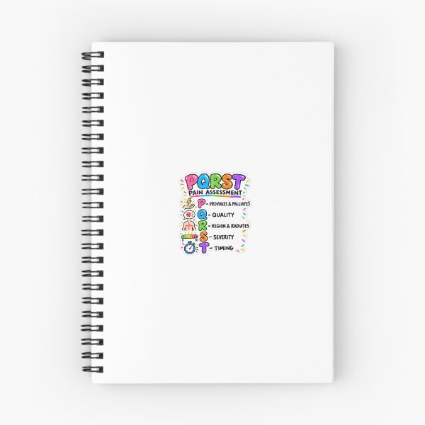 Item preview, PQRST Pain Assessment Drawn Study Aid Nursing Sticker designed and sold by isokinetic.