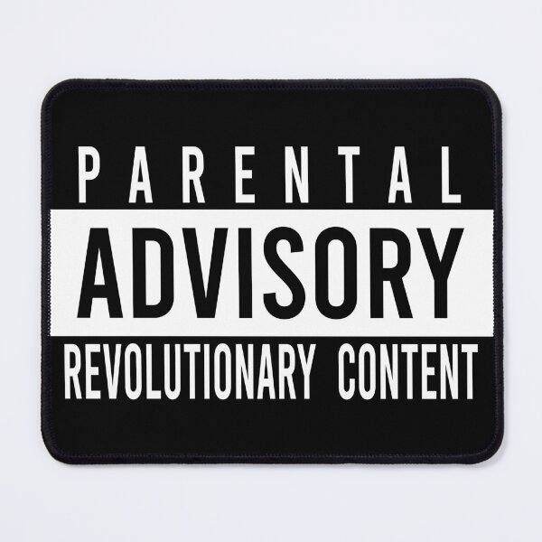 Item preview, parental advisory revolutionary content - hip hop rap culture streetwear designed and sold by XIOMOS.