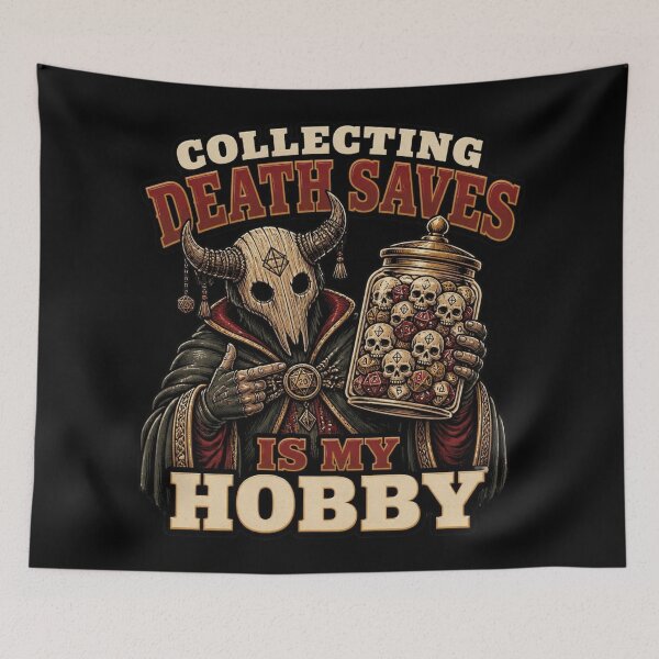 Item preview, Collecting Death Saves Is My Hobby Dungeon Master RPG designed and sold by Dice_Goblin_Studio.