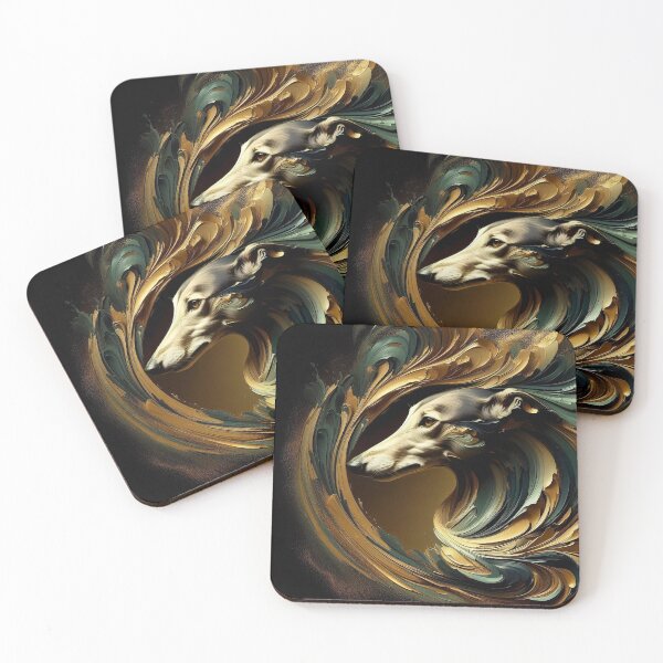 Item preview, Acrylic pouring and heavy impasto texture_05 designed and sold by GALOGO – Art for Sighthounds & Animal Welfare.