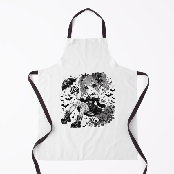 Item preview, White & Black Theme Goth Anime Girl designed and sold by StickyGuys.