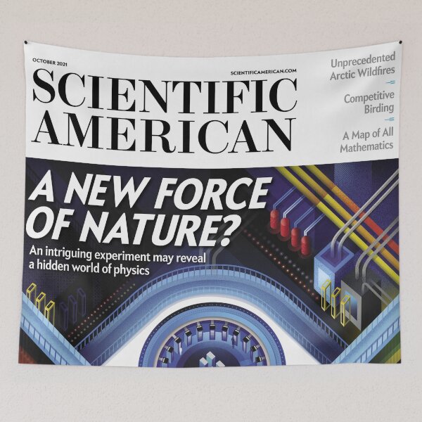 Item preview, Scientific American Magazine Cover Fan Art Original Custom Vintage Science Physics Biology Poster Wall Art Tee Design designed and sold by Cool Robot Bro..