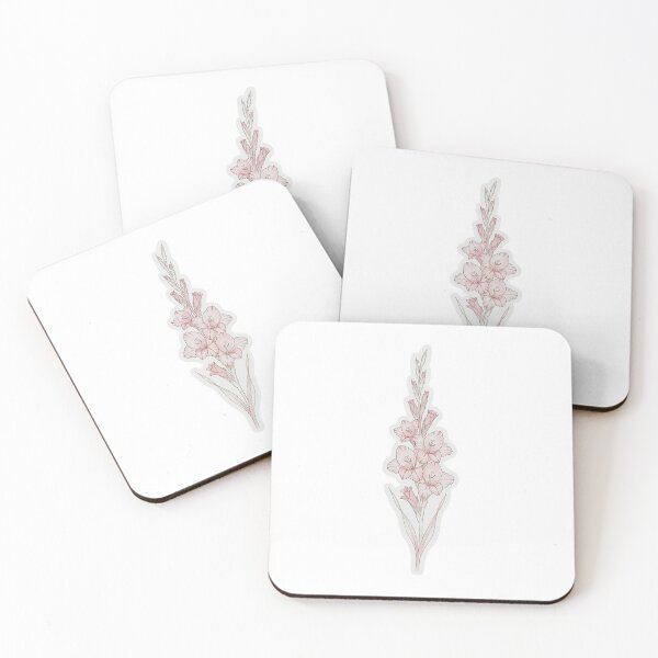 Item preview, Pink Gladiolus Sticker | Gladiola Die Cut Sticker | Fine Line Botanical Decal | Gladiolus Flower Laptop Sticker designed and sold by FineLineBotanical .