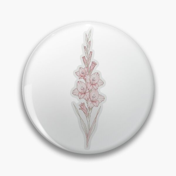 Item preview, Pink Gladiolus Sticker | Gladiola Die Cut Sticker | Fine Line Botanical Decal | Gladiolus Flower Laptop Sticker designed and sold by FineLineBotanical .
