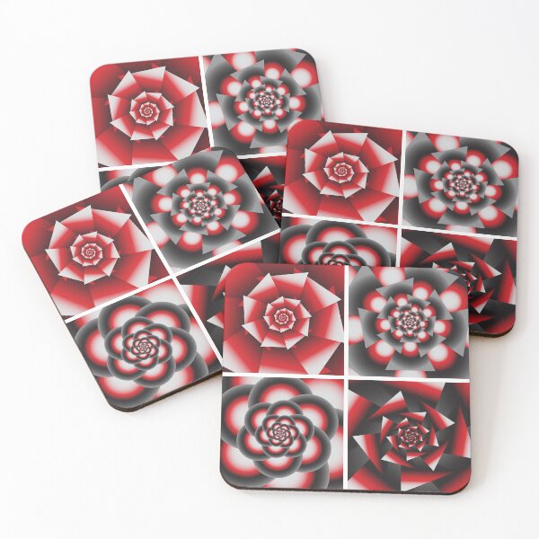 Item preview, Red and Black Spiral Algorithmic Art 2 designed and sold by Elsy's Art.