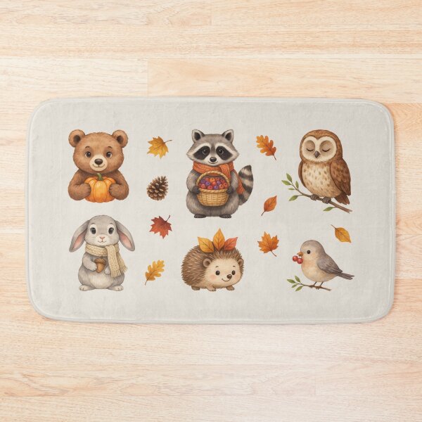 Item preview, cute autumn woodland animals designed and sold by 123ks.