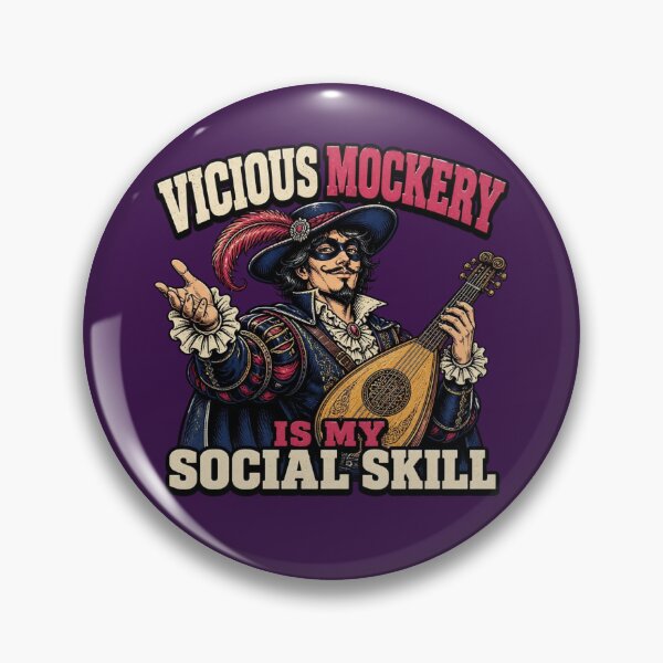 Item preview, Vicious Mockery Is My Social Skill Bard Lute Tabletop RPG  designed and sold by Dice_Goblin_Studio.