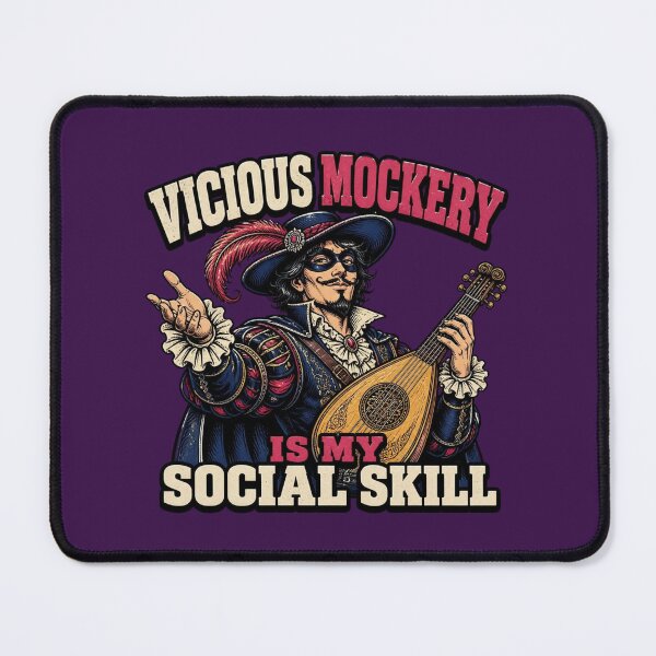 Item preview, Vicious Mockery Is My Social Skill Bard Lute Tabletop RPG designed and sold by Dice_Goblin_Studio.