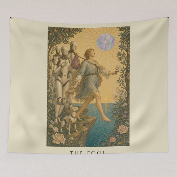 Item preview, The Fool Tarot Card - Cyber Renaissance Series Art Print designed and sold by DMarquiseArt.
