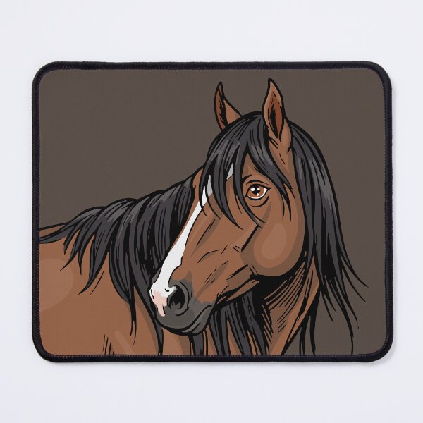 Item preview, The head of the Adaev horse with a long black mane designed and sold by Cheval-de-coeur.