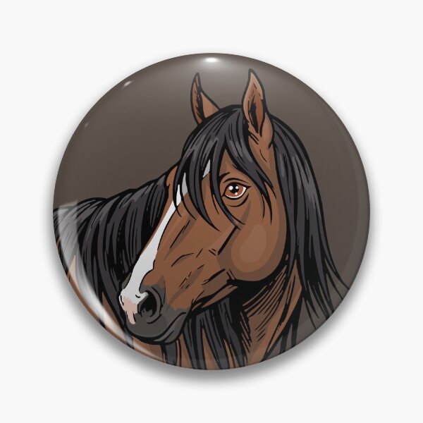Item preview, The head of the Adaev horse with a long black mane designed and sold by Cheval-de-coeur.