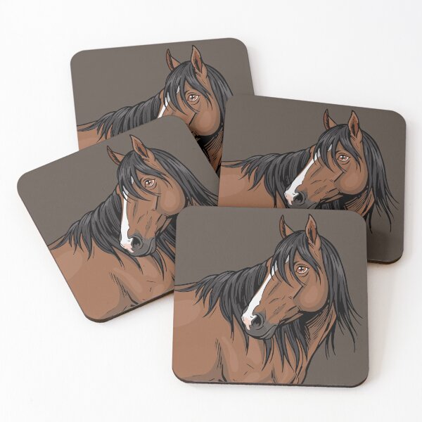 Item preview, The head of the Adaev horse with a long black mane designed and sold by Cheval-de-coeur.