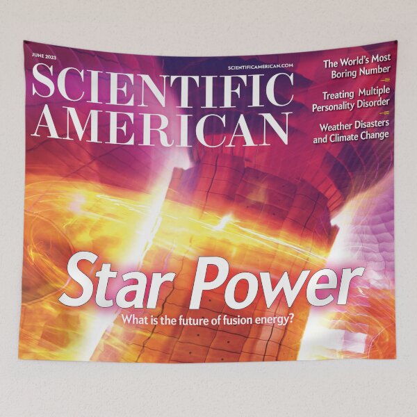 Item preview, Scientific American Magazine Cover Fan Art Original Custom Vintage Science Physics Biology Poster Wall Art Tee Design designed and sold by Cool Robot Bro..