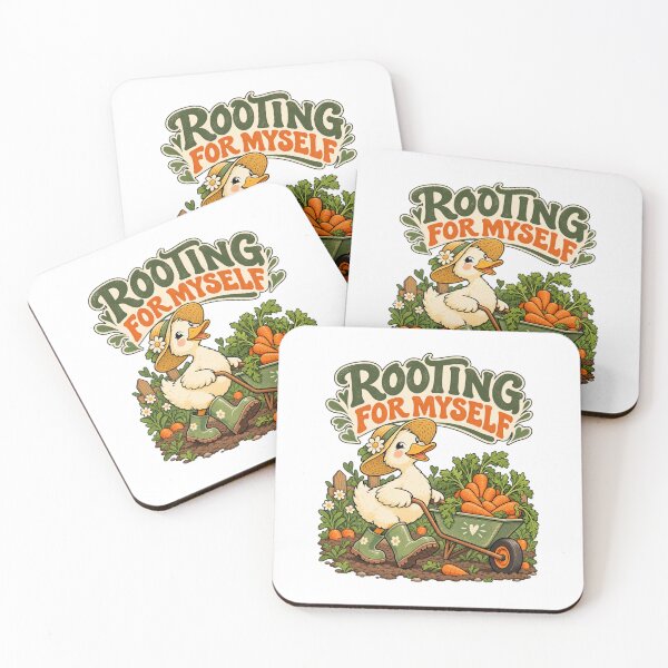 Item preview, Rooting for Myself — Gardening Duck designed and sold by Good Mood Foundry.