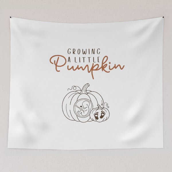 Item preview, "Growing a Little Pumpkin" Pregnancy Announcement SVG Design with Fetal Ultrasound designed and sold by CreativeNest Prints.