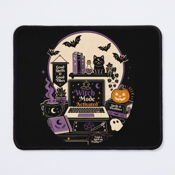 Item preview, Witch Mode Activated Spooky WFH Desk Setup designed and sold by ChicDesk.