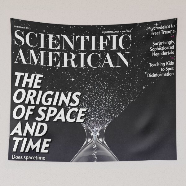 Item preview, Scientific American Magazine Cover Fan Art Original Custom Vintage Science Physics Biology Poster Wall Art Tee Design designed and sold by Cool Robot Bro..