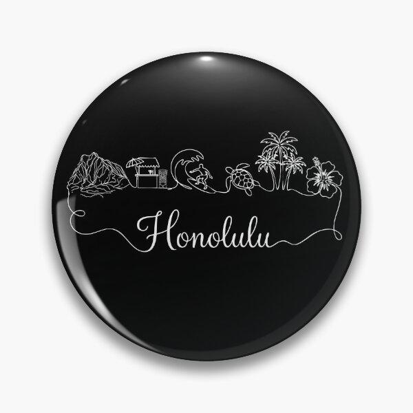 Item preview, Honolulu Souvenir Surfing Hawaii Men Skyline Honolulu designed and sold by DSWShirts.