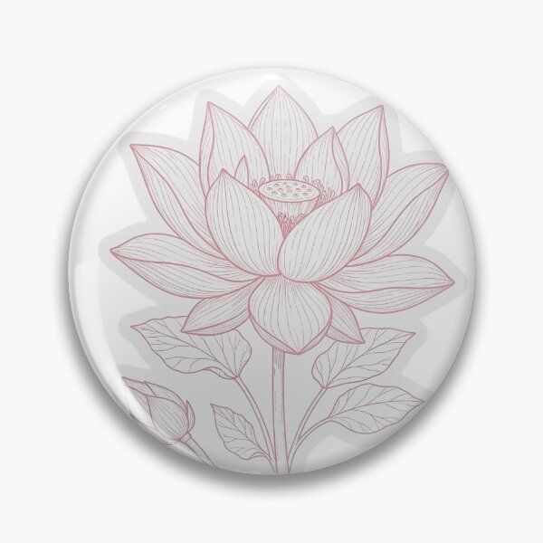 Item preview, Pink Lotus Sticker | Lotus Flower Die Cut Sticker | Fine Line Botanical Decal | Zen Flower Laptop Sticker designed and sold by FineLineBotanical .