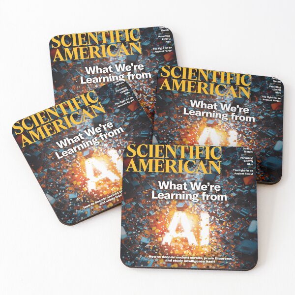 Item preview, Scientific American Magazine Cover Fan Art Original Custom Vintage Science Physics Biology Poster Wall Art Tee Design designed and sold by Cool Robot Bro..