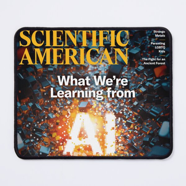 Item preview, Scientific American Magazine Cover Fan Art Original Custom Vintage Science Physics Biology Poster Wall Art Tee Design designed and sold by Cool Robot Bro..