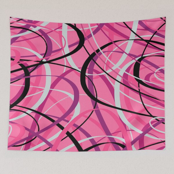 Item preview, Pink Loops Abstract Painting  designed and sold by DanielleGensler.