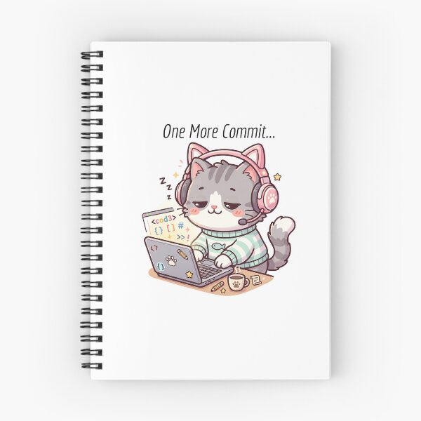 Item preview, Sleepy Cat Programmer – One More Commit designed and sold by Mbk Studios.