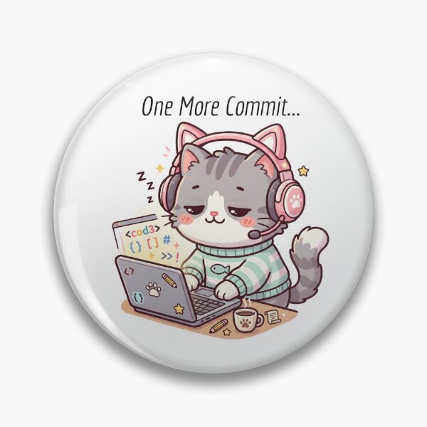 Item preview, Sleepy Cat Programmer – One More Commit designed and sold by Mbk Studios.