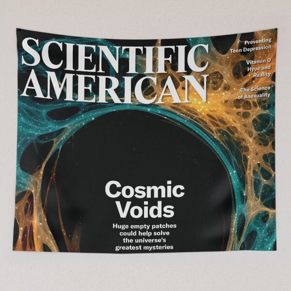 Item preview, Scientific American Magazine Cover Fan Art Original Custom Vintage Science Physics Biology Poster Wall Art Tee Design designed and sold by Cool Robot Bro..