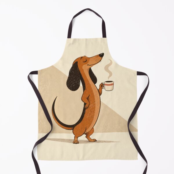 Item preview, Dachshund enjoys a cup of coffee designed and sold by anytka.