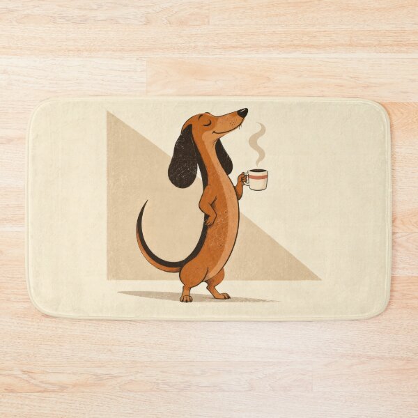 Item preview, Dachshund enjoys a cup of coffee designed and sold by anytka.