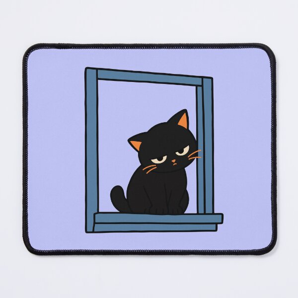Item preview, Black Cat at the Window Funny Cat designed and sold by MewMade.