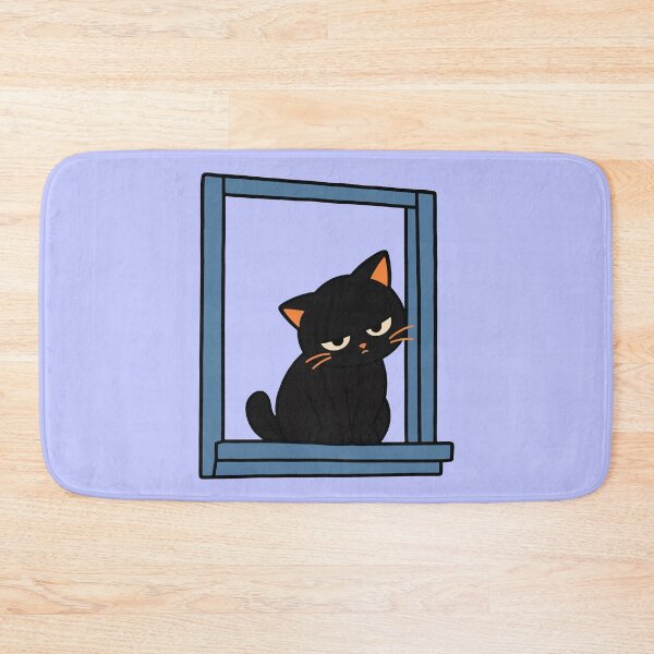 Item preview, Black Cat at the Window Funny Cat designed and sold by MewMade.
